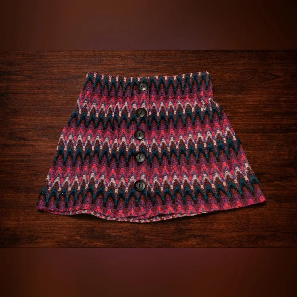 🇺🇸 Free People Boho Festival Crochet-Style Skirt - Crocheted - XS - EUC - Picture 2 of 5